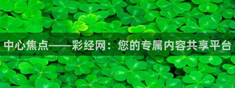 WG电子登陆：中心焦点——彩经网：您的专属内容共享平台